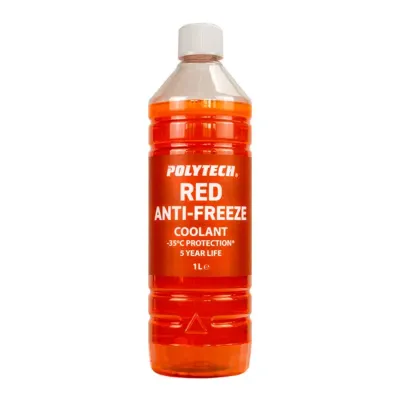 Polytech Red OAT Antifreeze Concentrate - 1 Litre