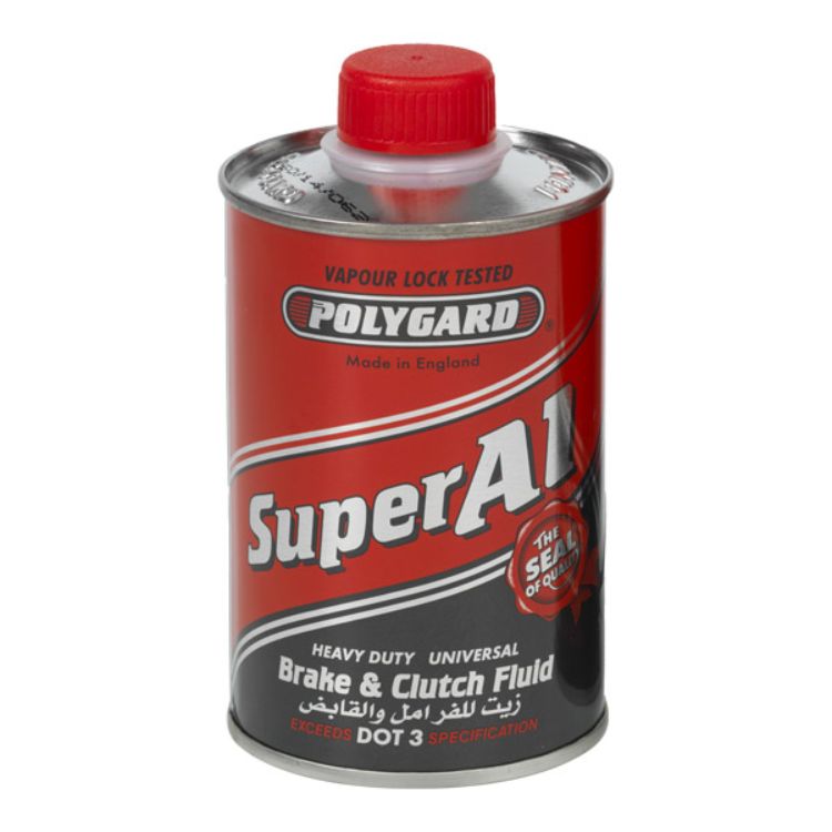 Polygard Brake Fluid DOT 3 250ml - Can Red/Black