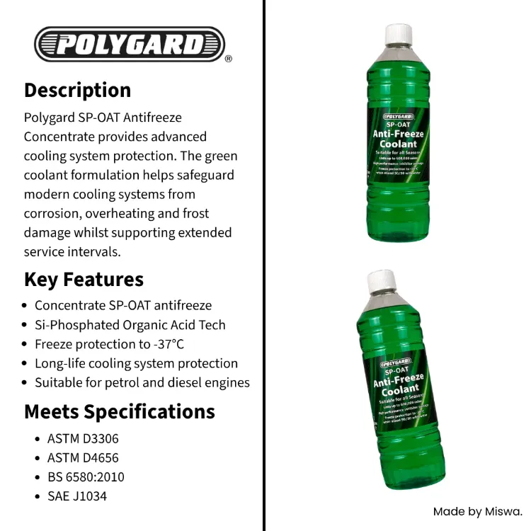 Polygard Purple SP-OAT Antifreeze Concentrate - 1 Litre